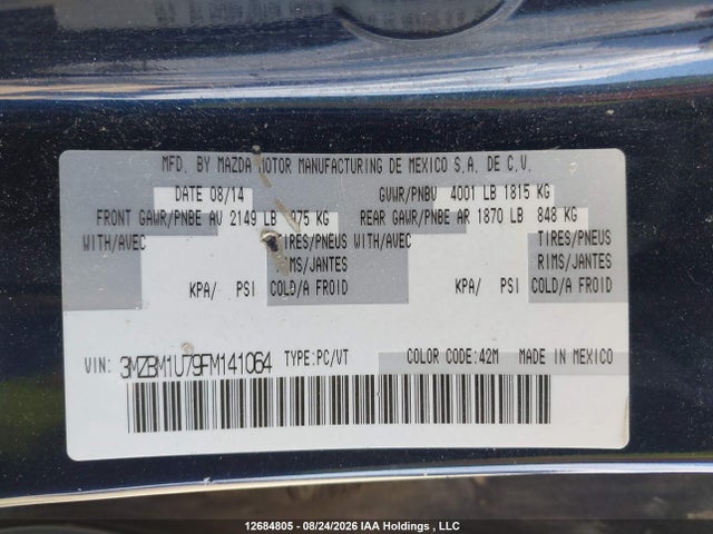 Mazda 3 SPORT 2015 3MZBM1U79FM141064 Image 19