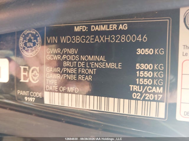 Mercedes-Benz Metris 2017 WD3BG2EAXH3280046 Image 9