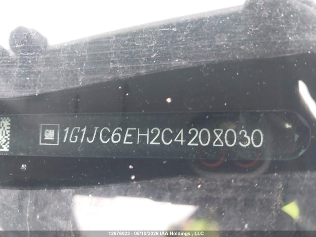 Продаж на аукціоні авто 2012 Chevrolet Sonic Lt, vin: 1G1JC6EH2C4208030, номер лоту: 12676023