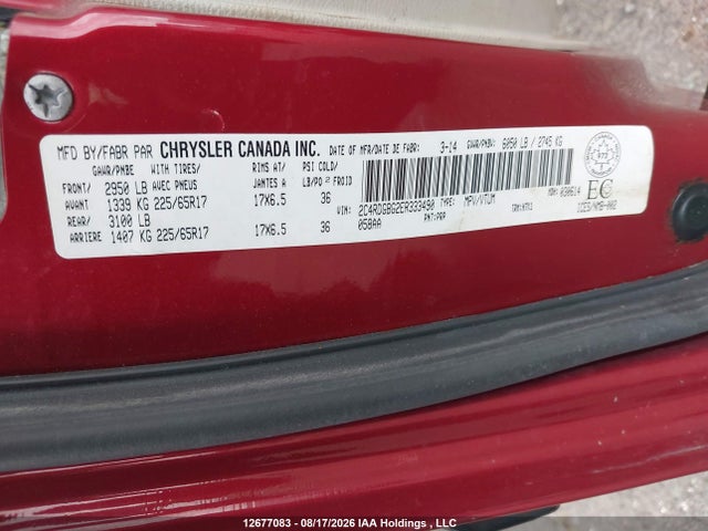 Aukcja sprzedaży 2014 Dodge Grand Caravan Se/sxt, vin: 2C4RDGBG2ER333490, numer aukcji: 12677083