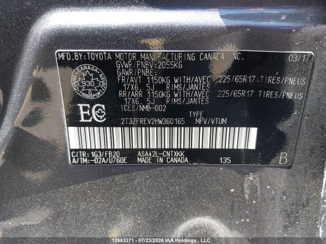 Toyota RAV4 LE 2017 2T3ZFREV2HW360165 Image 19