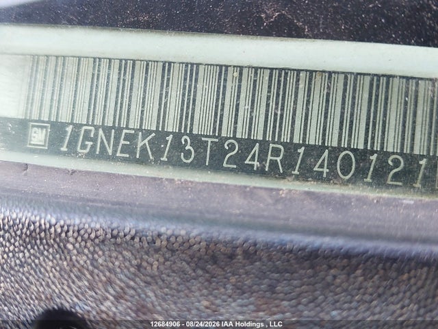 12684906 :رقم المزاد ، 1GNEK13T24R140121 vin ، 2004 Chevrolet Tahoe K1500 مزاد بيع