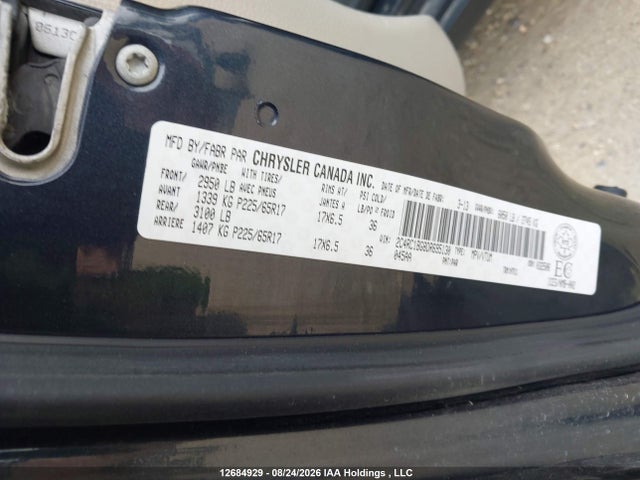 12684929 :رقم المزاد ، 2C4RC1BG8DR695130 vin ، 2013 Chrysler Town & Country Touring مزاد بيع