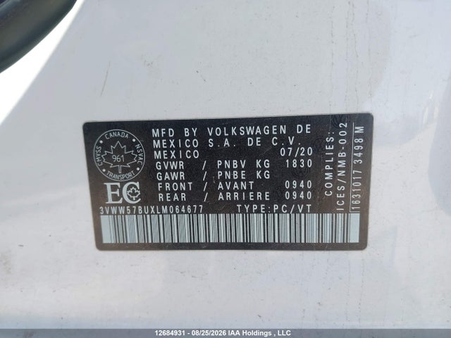 3VWW57BUXLM064677 Volkswagen Jetta Highline