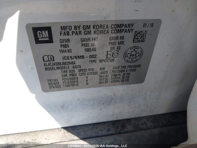 Buick Encore Preferred 2018 KL4CJASB9JB629464 Image 9