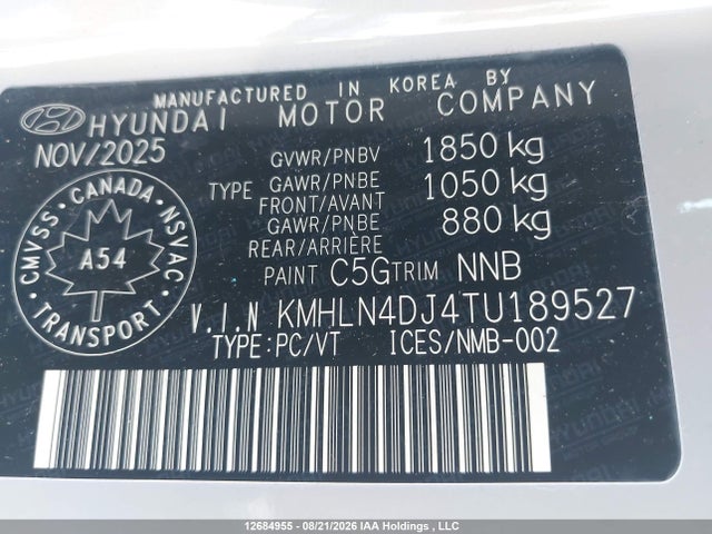 Hyundai Elantra 2026 KMHLN4DJ4TU189527 Image 9