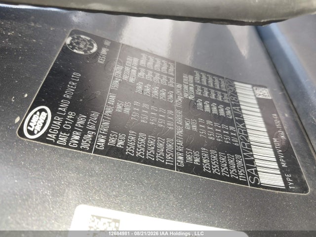 SALWR2RK1JA187902 Land Rover Range Rover Sport Hse
