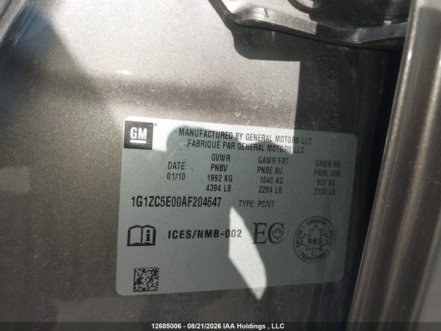 Продажа на аукционе авто 2010 Chevrolet Malibu 1lt, vin: 1G1ZC5E00AF204647, номер лота: 12685006