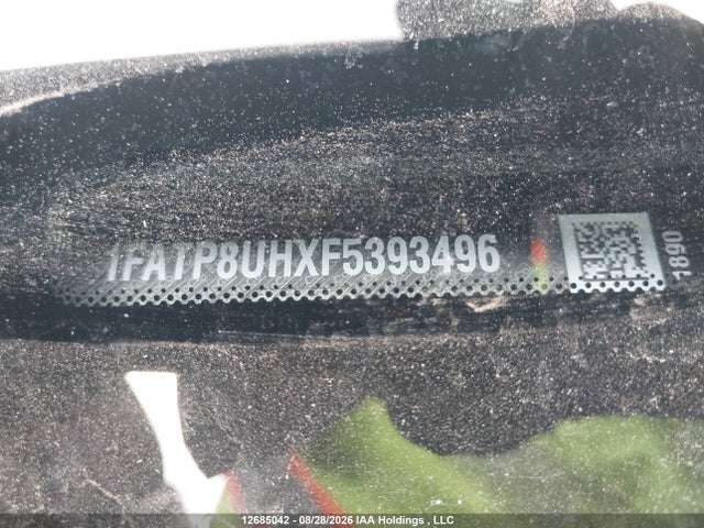 12685042 :رقم المزاد ، 1FATP8UHXF5393496 vin ، 2015 Ford Mustang مزاد بيع