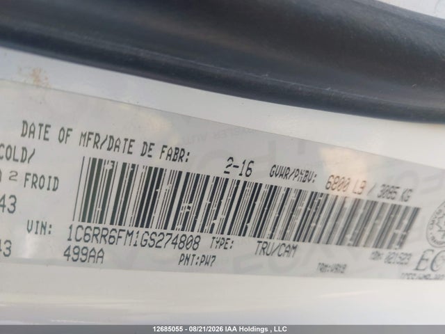 1C6RR6FM1GS274808 RAM 1500 St