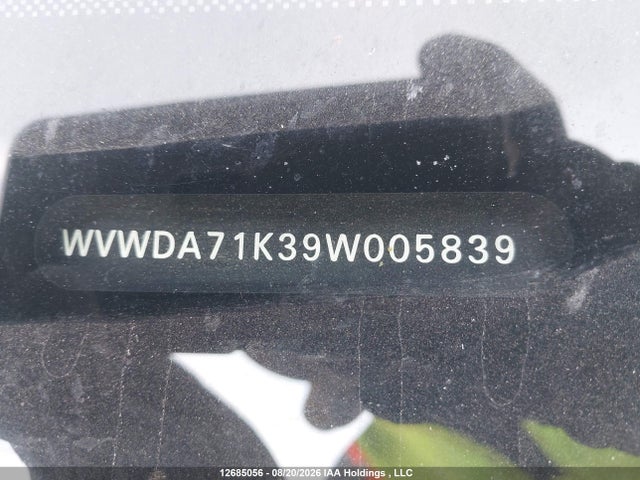 2009 Volkswagen Rabbit 5-door Comfortline/5-door Trendline მანქანა იყიდება აუქციონზე, vin: WVWDA71K39W005839, აუქციონის ნომერი: 12685056