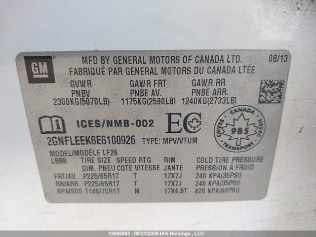 Chevrolet EQUINOX LS 2014 2GNFLEEK6E6100926 Image 20