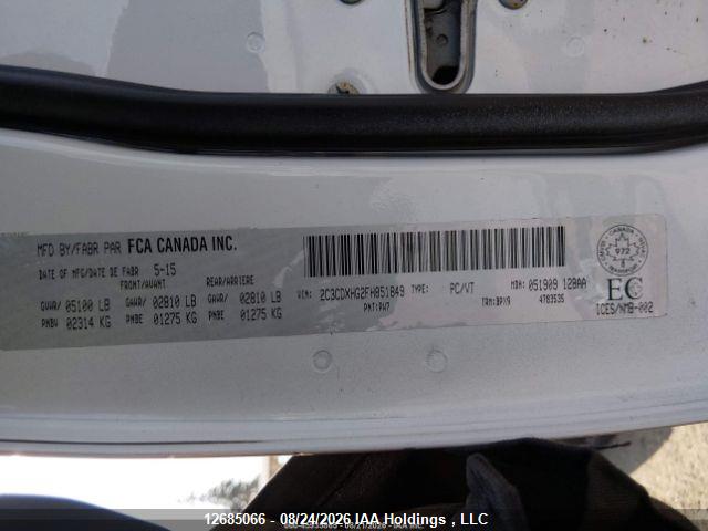 2015 Dodge Charger Sxt მანქანა იყიდება აუქციონზე, vin: 2C3CDXHG2FH851849, აუქციონის ნომერი: 12685066