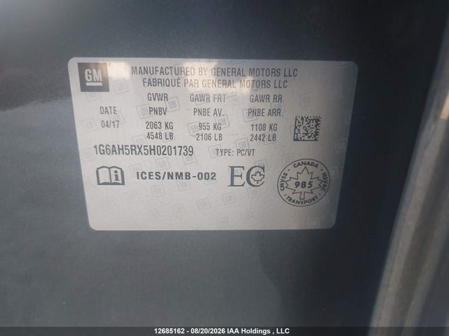 1G6AH5RX5H0201739 Cadillac Ats Turbo Luxury