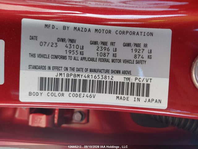 Mazda 3 SPORT 2024 JM1BPBMY4R1653812 Image 9