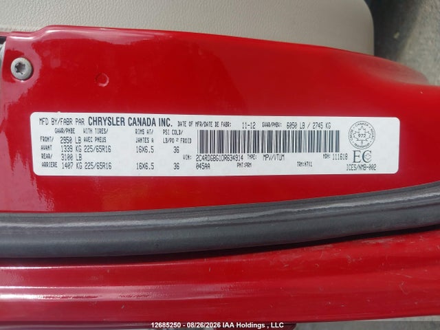 Продажа на аукционе авто 2013 Dodge Grand Caravan Se, vin: 2C4RDGBG1DR634914, номер лота: 12685250