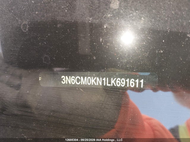 12685304 :رقم المزاد ، 3N6CM0KN1LK691611 vin ، 2020 Nissan Nv200 S/sv مزاد بيع