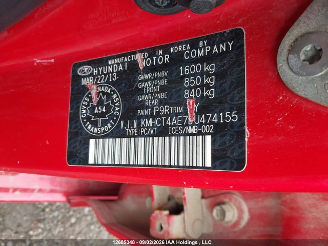 Продаж на аукціоні авто 2013 Hyundai Accent, vin: KMHCT4AE7DU474155, номер лоту: 12685348