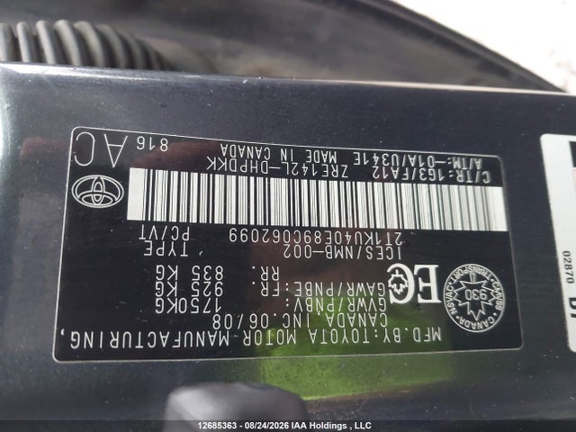 Продажа на аукционе авто 2009 Toyota Matrix, vin: 2T1KU40E89C062099, номер лота: 12685363