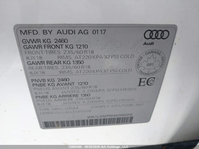 WA1L2AFP8HA096056 Audi Q5 Premium Plus