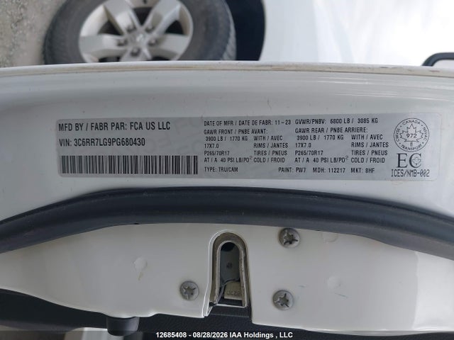 RAM 1500 Classic Slt 2023 3C6RR7LG9PG680430 Image 9