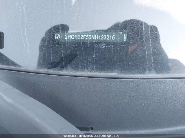 2HGFE2F50NH123215 Honda Civic Sport