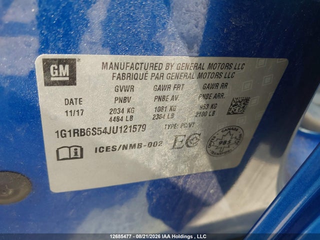 Chevrolet Volt Premier 2018 1G1RB6S54JU121579 Image 9