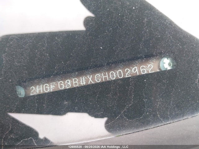Продаж на аукціоні авто 2012 Honda Civic Lx, vin: 2HGFG3B4XCH002962, номер лоту: 12685528