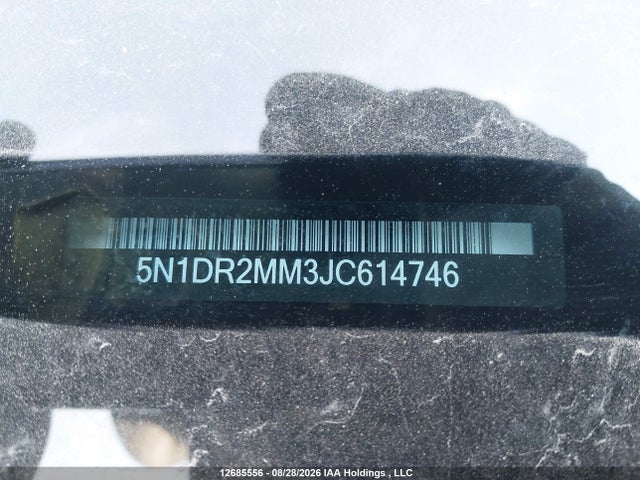 2018 Nissan Pathfinder S/sv/sl/platinum მანქანა იყიდება აუქციონზე, vin: 5N1DR2MM3JC614746, აუქციონის ნომერი: 12685556