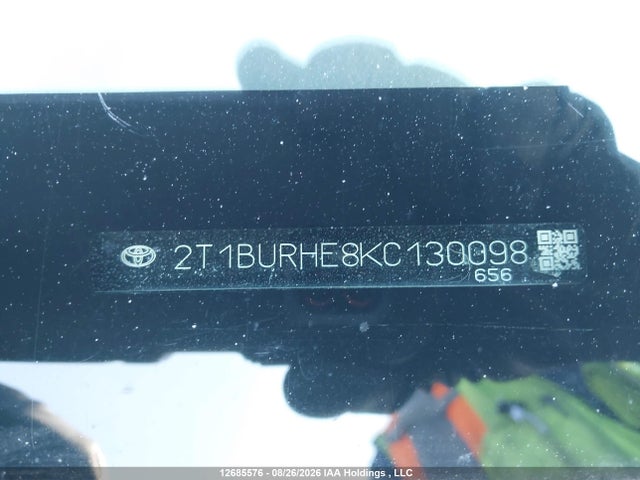 2T1BURHE8KC130098 Toyota COROLLA CE