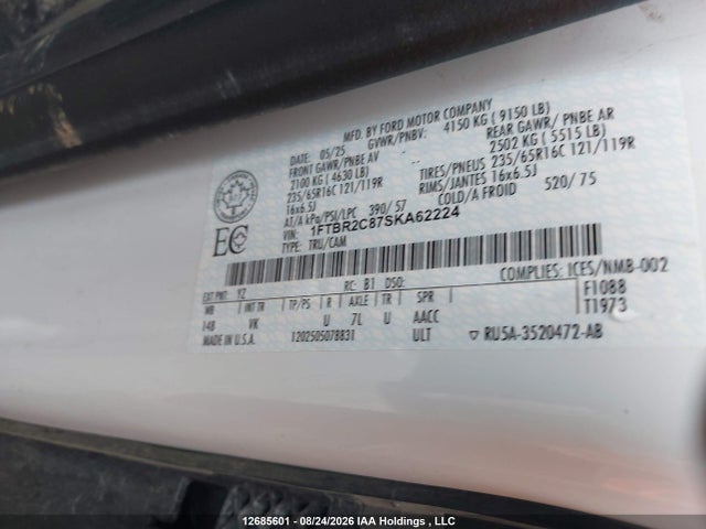 Ford Transit T-250 2025 1FTBR2C87SKA62224 Image 18