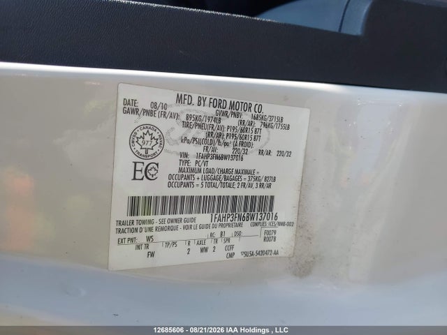 Продажа на аукционе авто 2011 Ford Focus Se, vin: 1FAHP3FN6BW137016, номер лота: 12685606