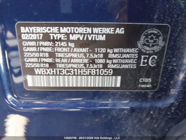 BMW X1 Xdrive28i 2017 WBXHT3C31H5F81059 Image 9