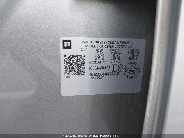 Chevrolet MALIBU 1LT 2024 1G1ZD5ST4RF204240 Image 19