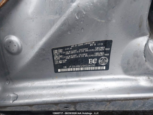 Aukcja sprzedaży 2025 Subaru Crosstrek Limited, vin: JF2GUHNC4SH224530, numer aukcji: 12685717