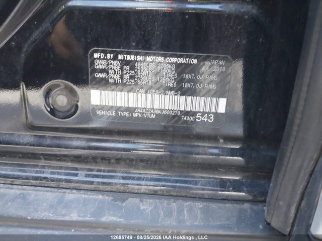 Mitsubishi Outlander Es 2019 JA4AZ2A36KJ600270 Image 19