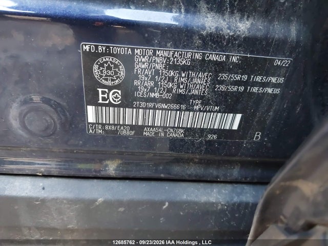 Toyota Rav4 Limited 2022 2T3D1RFV6NW266616 Image 9