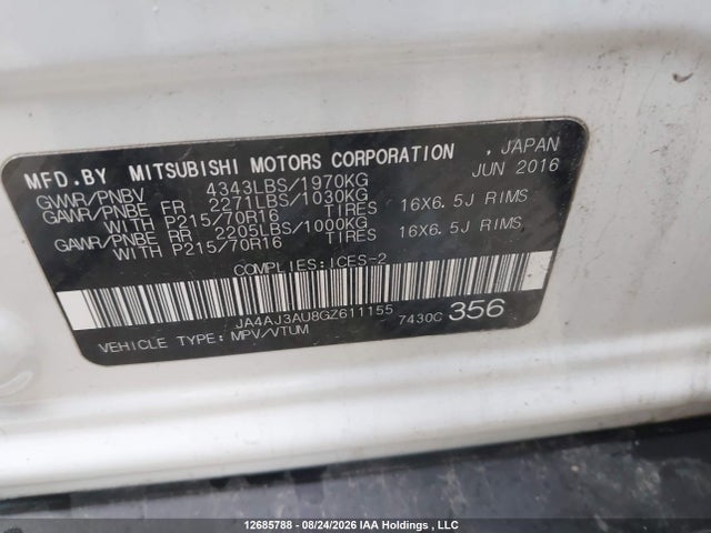 Mitsubishi RVR SE 2016 JA4AJ3AU8GZ611155 Image 9