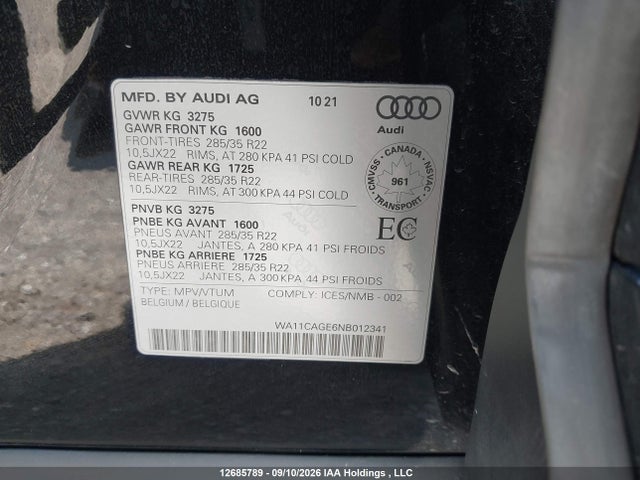 Audi E-tron S 2022 WA11CAGE6NB012341 Image 9