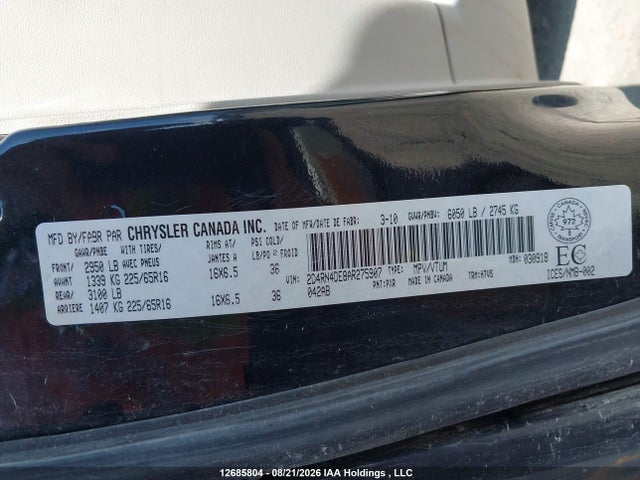 Aukcja sprzedaży 2010 Dodge Grand Caravan Se, vin: 2D4RN4DE8AR275907, numer aukcji: 12685804