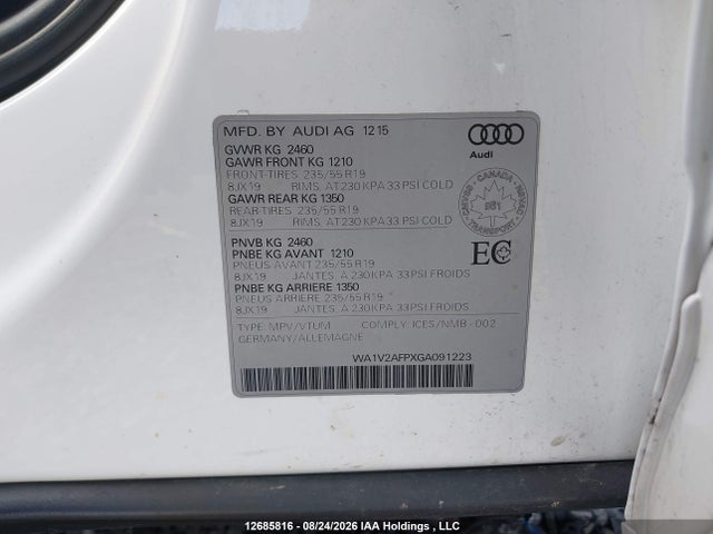 Audi Q5 Technik 2016 WA1V2AFPXGA091223 Image 9