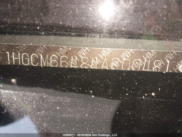 Aukcja sprzedaży 2004 Honda Accord Ex, vin: 1HGCM66484A800481, numer aukcji: 12685871