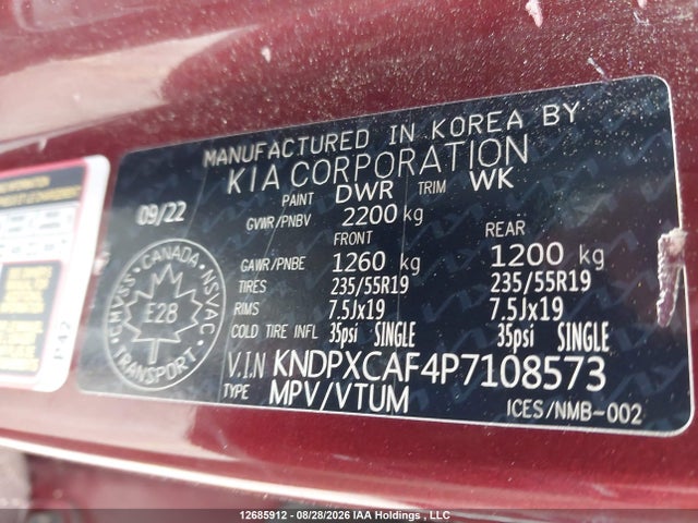 KNDPXCAF4P7108573 KIA Sportage X Line Limited