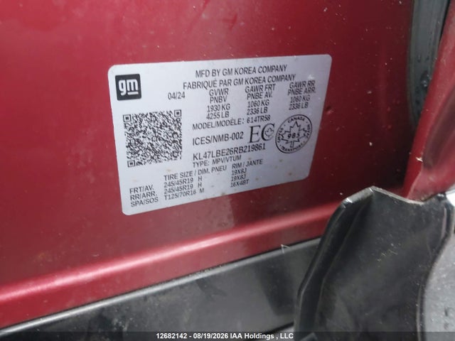 KL47LBE26RB219861 Buick Envista Sport Touring Fwd