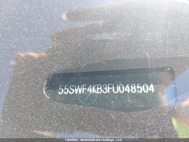 Продаж на аукціоні авто 2015 Mercedes-benz C 300 4matic, vin: 55SWF4KB3FU048504, номер лоту: 12685982
