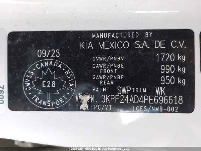 KIA FORTE LX 2023 3KPF24AD4PE696618 Image 9