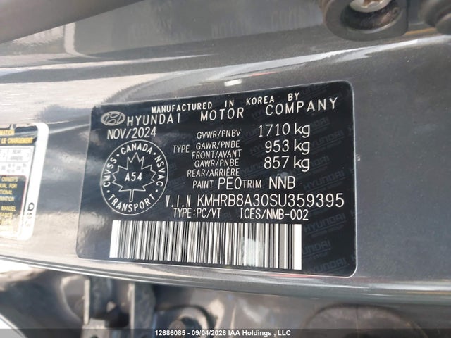 Продажа на аукционе авто 2025 Hyundai Venue Essential W/two-tone, vin: KMHRB8A30SU359395, номер лота: 12686085