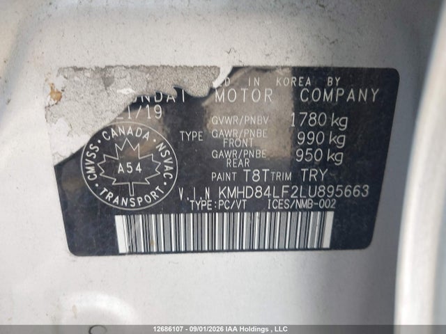 Hyundai Elantra 2020 KMHD84LF2LU895663 Image 9