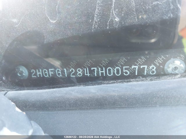 2007 Honda Civic Ex მანქანა იყიდება აუქციონზე, vin: 2HGFG12847H005773, აუქციონის ნომერი: 12686122