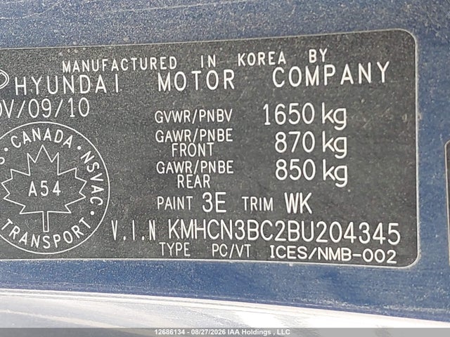 Продажа на аукционе авто 2011 Hyundai Accent Se, vin: KMHCN3BC2BU204345, номер лота: 12686134